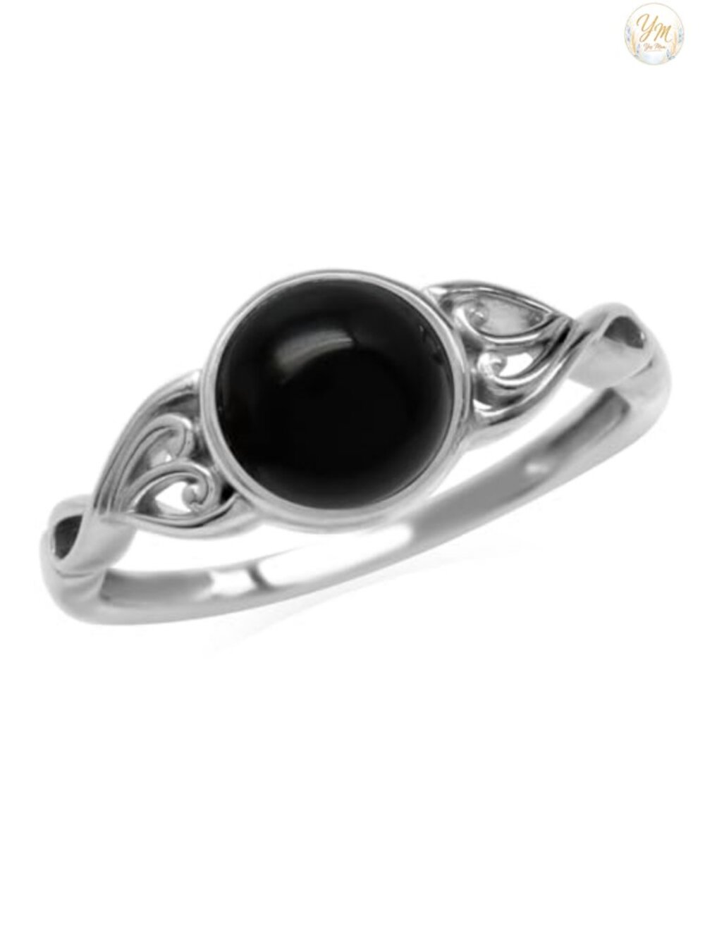 Victorian Style Solitaire Ring 925 Sterling Silver White Gold Plated 7mm
